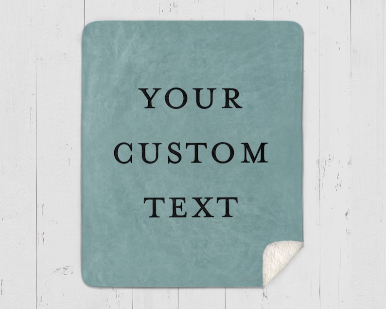 custom text sherpa blanket personalized
