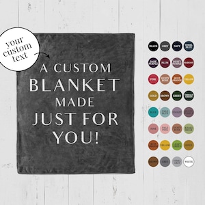 Custom text Blanket, personalized blanket for adults, custom fleece throw, customize blanket gift, home decor, birthday gift for mom