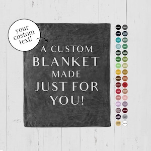 Custom text Blanket, personalized blanket for adults, custom fleece throw, customize blanket gift, home decor, birthday gift for mom