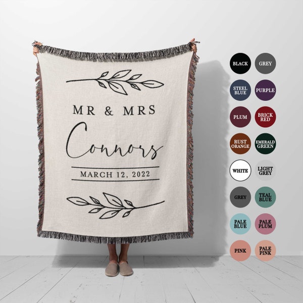 Cotton Anniversary Gift Mr and Mrs Blanket 60+ Gift Ideas for 2024