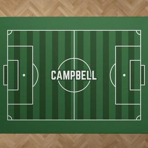 custom large soccer football field play mat rug personalized with name