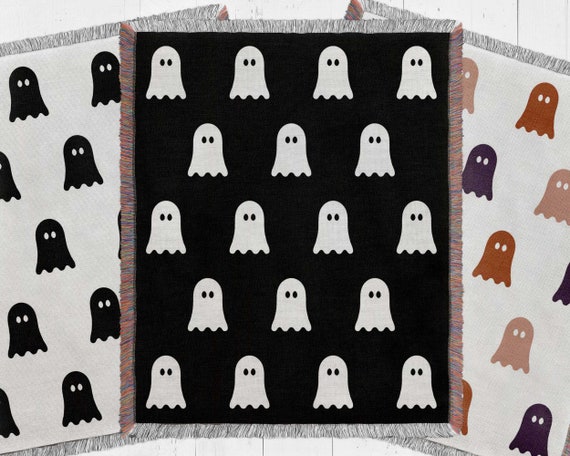 Ghost Throw Blanket Halloween Decor Ghost Woven Tapestry Blanket