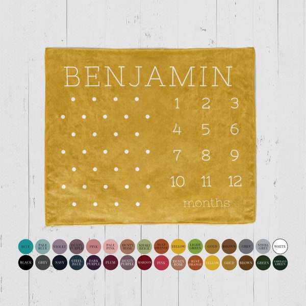 Baby Boy Milestone Blanket Etsy