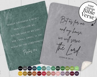 Personalized Bible Verse Blanket: Custom Christian Throw with Scripture