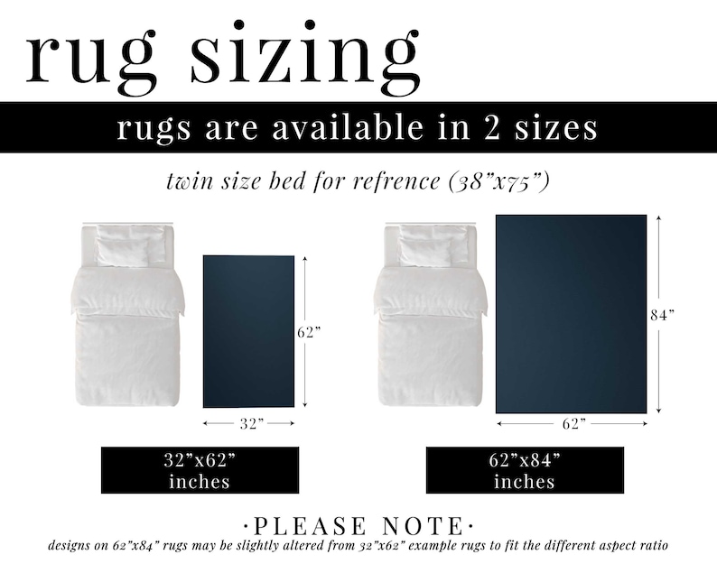 custom rug play mat sizing chart