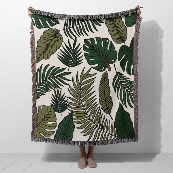 Palm Leaf Blanket Etsy