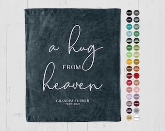 "Personalisierte Gedenkdecke: ""Eine Umarmung vom Himmel"" Trauerbeileidsgeschenk für Verlust