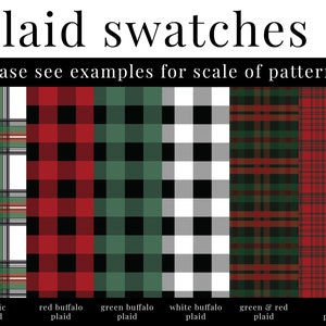 variety of plaid options for custom christmas blankets