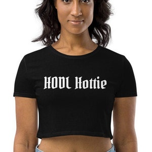 HODL Hottie Women&#39;s Bitcoin Organic Crop Top - BTC Crypto Female Ladies