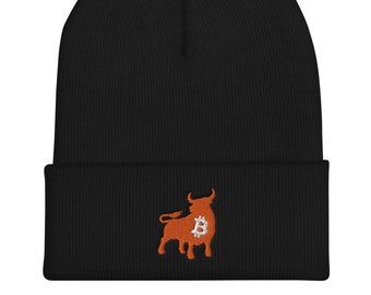 BULLISH Bitcoin Cuffed Beanie - BTC Hat