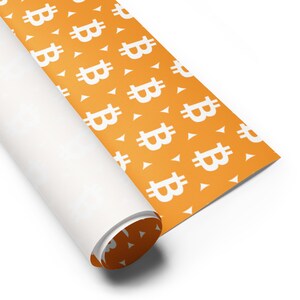 Bitcoin Wrapping Paper Sheets - BTC Holiday Birthday Gift Wrap