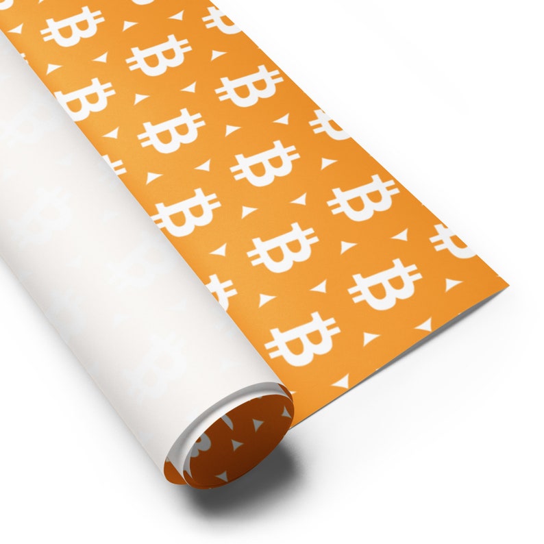 Bitcoin Wrapping Paper Sheets - BTC Holiday Birthday Gift Wrap