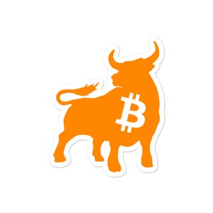 Adesivi bulli Bitcoin Bubble-free - BTC Bull Market