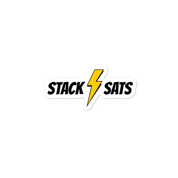 Stack Sats Bubble-free Bitcoin stickers