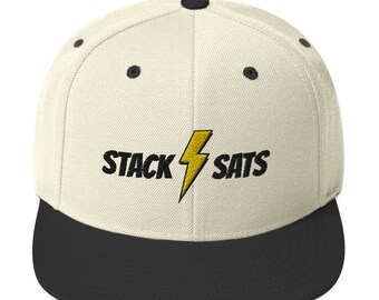 Stack Sats - Bitcoin Lightning Network - Classic Snapback Hat