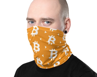 Classic Orange Bitcoin Neck Gaiter - BTC Mask