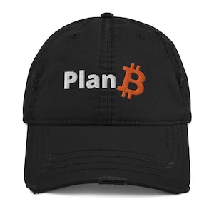 Plan B (Tilted) Bitcoin Distressed Dad Hat