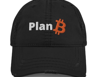 Plan B (Tilted) Bitcoin Distressed Dad Hat