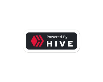 Powered By HIVE (PRETO) Adesivos sem bolhas