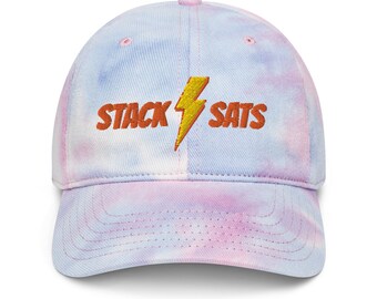 Stack Sats Tie Dye Hat - Bitcoin Merch - BTC Gear - Satoshi Crypto