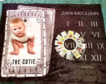 The Cutie Tarot Deck Milestone Blanket With Name [Blanket Only]: Customizable
