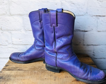 mens purple cowboy boots
