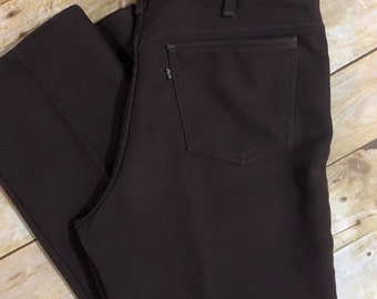 levi polyester action slacks