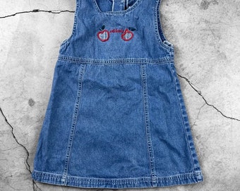 Vintage Distressed Denim Pointer Overalls 