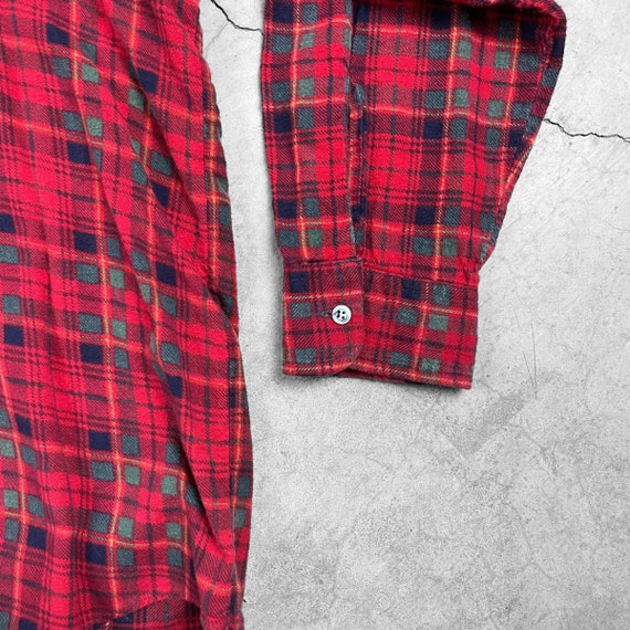Vintage Flannel -  Size XL - Extra Large - Red an… - image 4