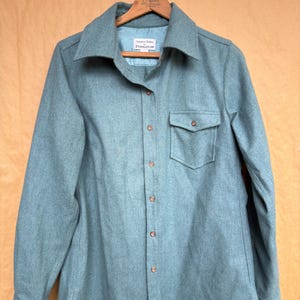 Chemise vintage Pendleton en laine, taille M | Bleu sarcelle | Style campagne | Boutonnée | Fabriquée aux États-Unis |