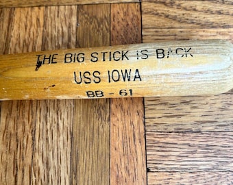 1980's Battleship Iowa BB61 Louisville Slugger 16" Mini Bat
