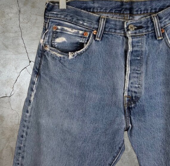 Vintage Levi's 501 Jeans - Released Hem- Dad Jean… - image 4