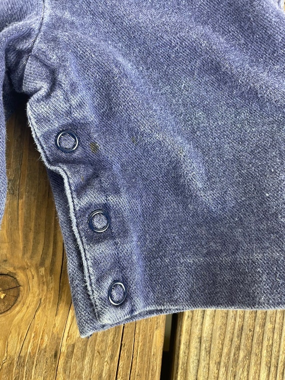 Vintage Infant Blue Denim Overalls - Size 6 Month… - image 4