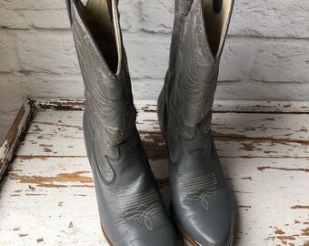 women's grey cowboy boots