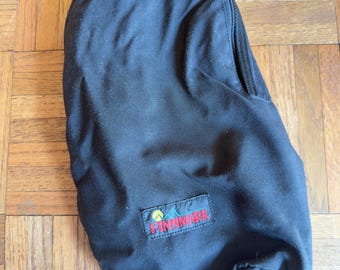 Vintage Finnmark Black Canvas Sling Pouch | Minimalist Travel Belt Bag | Tech Organizer | Utility Pack | Heavy-Duty Webbing Loops