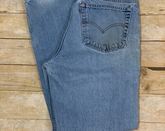 Vintage Levis 540 Relaxed Denim Jeans  Levi’s  Orange Tab- Worn - Distressed - Size 38 x 32 Jeans