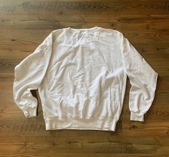 Vintage White Crewneck - Oversized Sweatshirt - A… - image 2