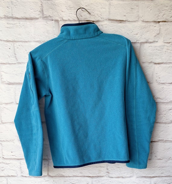 Vintage Patagonia Fleece Aqua Blue 1/2 Zip Fleece… - image 3