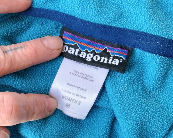 Vintage Patagonia Fleece Aqua Blue 1/2 Zip Fleece… - image 9