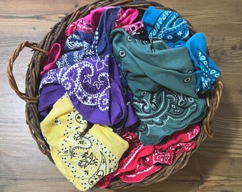 Vintage Bandana Collection - Random Selection of 5 - All USA Made - Paris Wamcraft Hav a Hank