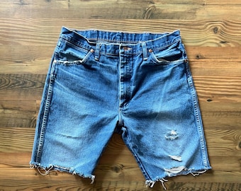 Vintage Wrangler Cut Off  Denim Shorts - Size 36 Boho Western