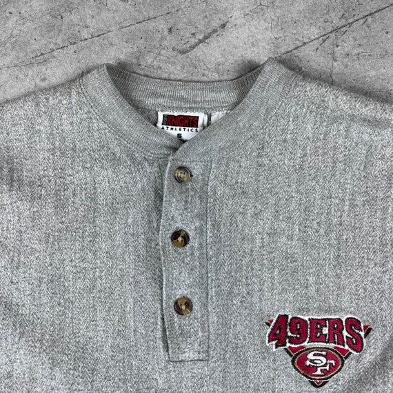 Vintage 49ers Long Sleeve Shirt  - henley  - Stre… - image 3