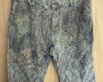 Vintage Mossy Oak Brush Camo Shorts | Size 38 | Cut Offs Denim Jeans | Streetwear Grunge