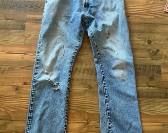90s USA Levi’s 517 W34 L32 34x32 Levis 517 Mens Vintage 1990s Bootcut Jeans W34 L32 Blue