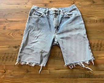 Vintage Lee Denim Cut Off Shorts - Size 31 Light Wash Jeans