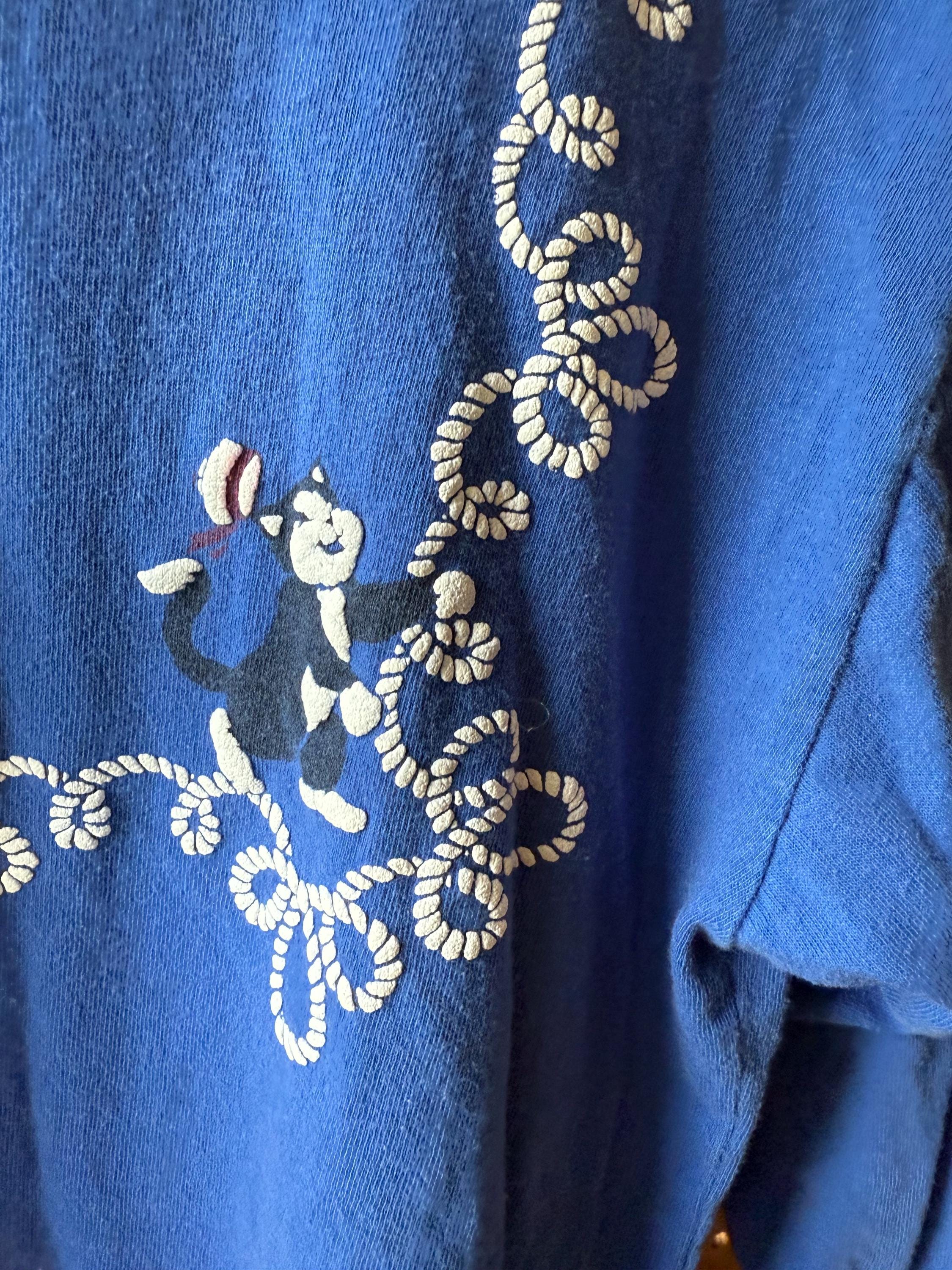 Vintage Spumoni by Franko Shirt - Medium - Large - Blue All