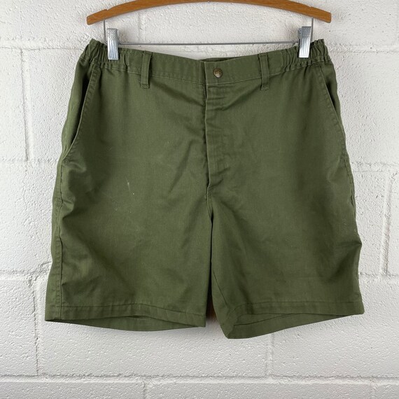 Vintage Boy Scouts Shorts Size 36 Green 