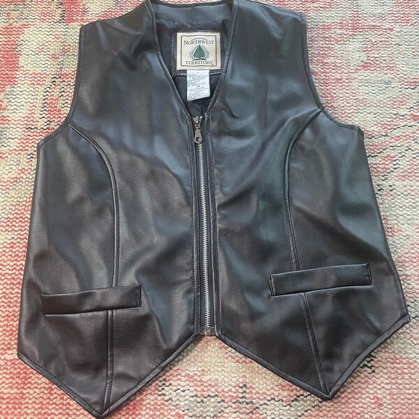Vintage Faux Leather Vest
