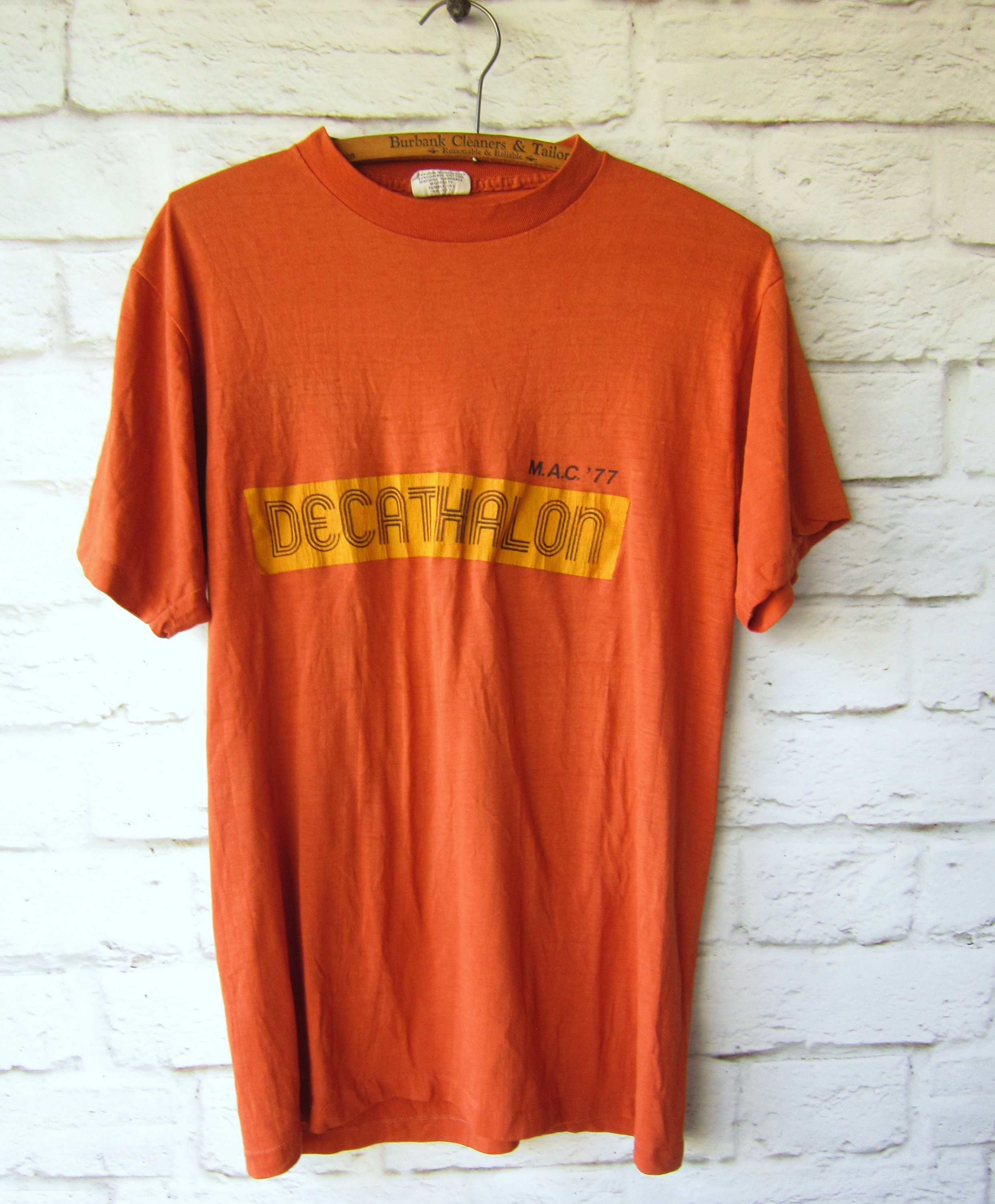 t shirt orange decathlon