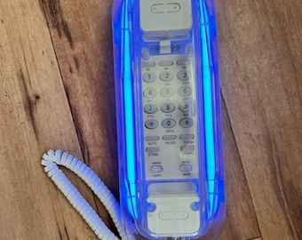 ORIGINAL Vintage 80s Rhonda Cicena Neon Light Up Phone | Blue |